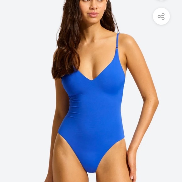 Seafolly Women’s Black One Piece Swimsuit New size 6 - Picture 3 of 12